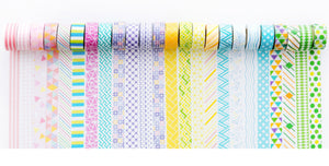 Mini_24Rolls_Washi_Tape_Micro_Small_Basic_Patterns_Macaron_10mm_3m