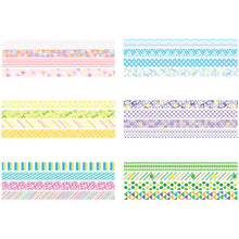 Load image into Gallery viewer, Mini_24Rolls_Washi_Tape_Micro_Small_Basic_Patterns_Macaron_10mm_3m