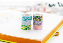 Load image into Gallery viewer, Mini_24Rolls_Washi_Tape_Micro_Small_Basic_Patterns_Macaron_10mm_3m