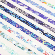 Load image into Gallery viewer, Ocean_Blue_Washi_Tape_Set_Silver_Girl_15mm_10Rolls