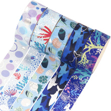 Load image into Gallery viewer, Ocean_Blue_Washi_Tape_Set_Silver_Girl_15mm_10Rolls