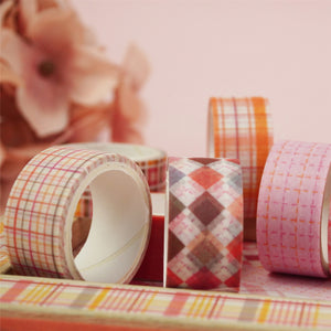 Pink_Grid_Washi_Tape_Set_Plaid_Basic_Pattern_Color_15mm_12Rolls