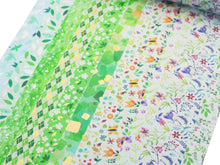 Load image into Gallery viewer, Poetic_Green_Gold_Washi_Tape_Set_Colorful_Girl_15mm_12Rolls