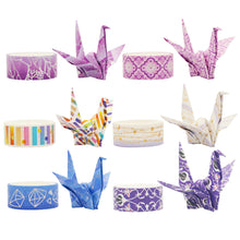 Load image into Gallery viewer, Poetic_Purple_Gold_Washi_Tape_Set_Colorful_Girl_15mm_12Rolls