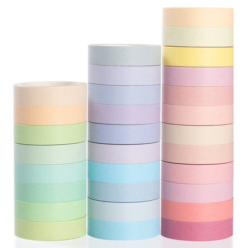 Pure_Color_Washi_Tape_Macaron_Candy_30Rolls_Morandi_10mm_3m
