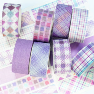 Purple_Grid_Washi_Tape_Set_Plaid_Basic_Pattern_Color_15mm_12Rolls