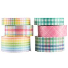 Load image into Gallery viewer, Rainbow_Creative_Plaid_Washi_Tape_Grid_Grils_15mm_5m