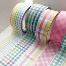Load image into Gallery viewer, Rainbow_Creative_Plaid_Washi_Tape_Grid_Grils_15mm_5m
