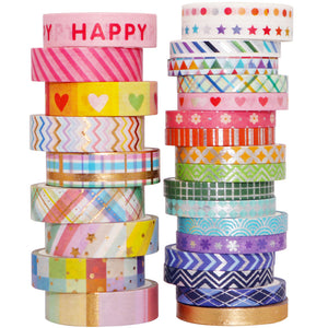 Rainbow_Lollipop_Gold_Washi_Tape_Set_Skinny_Pink_10mm_27Rolls