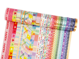 Rainbow_Lollipop_Gold_Washi_Tape_Set_Skinny_Pink_10mm_27Rolls