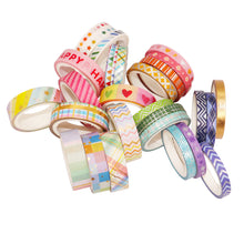 Load image into Gallery viewer, Rainbow_Lollipop_Gold_Washi_Tape_Set_Skinny_Pink_10mm_27Rolls