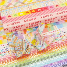 Load image into Gallery viewer, Rainbow_Lollipop_Gold_Washi_Tape_Set_Skinny_Pink_10mm_27Rolls