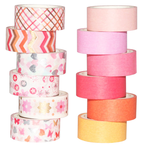 Red_Pink_Gold_Washi_Tape_Set_Colorful_Girl_15mm_12Rolls