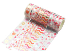 Load image into Gallery viewer, Red_Pink_Gold_Washi_Tape_Set_Colorful_Girl_15mm_12Rolls