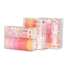 Load image into Gallery viewer, Red_Pink_Gold_Washi_Tape_Set_Colorful_Girl_15mm_12Rolls