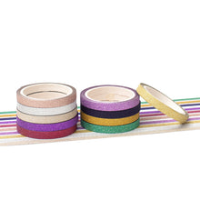 Load image into Gallery viewer, Skinny_Glitter_Washi_Tape_Cute_Bling_Grils_5mm_5m_10rolls