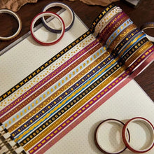 Load image into Gallery viewer,    Skinny_Gold_Washi_Tape_Set_Pearl_Thin_Silver_Glitter_Color_5mm_20Rolls