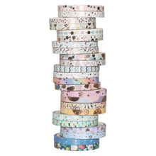Load image into Gallery viewer, Skinny_Gold_Washi_Tape_Set_Thin_Foil_5mm_24Rolls