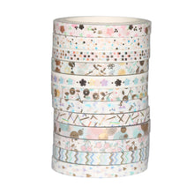 Load image into Gallery viewer, Skinny_Gold_Washi_Tape_Set_Thin_Foil_5mm_24Rolls