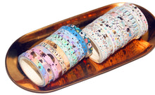Load image into Gallery viewer, Skinny_Gold_Washi_Tape_Set_Thin_Foil_5mm_24Rolls