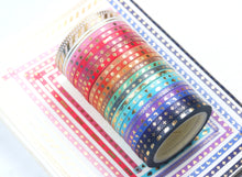 Load image into Gallery viewer, Skinny_Gold_Washi_Tape_Set_Thin_Geometric_Foil_3mm_24Rolls