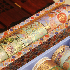 Splendid_Embroidery_Totem_Gold_Washi_Tape_Set_Wide_Flowers_Color_20mm_15Rolls