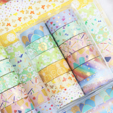 Load image into Gallery viewer, Spring_Gold_Washi_Tape_Set_Colorful_Girl_15mm_12Rolls