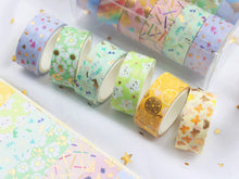 Load image into Gallery viewer, Spring_Gold_Washi_Tape_Set_Colorful_Girl_15mm_12Rolls