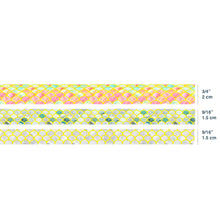 Load image into Gallery viewer,    Veins_Ripples_Gold_Washi_Tape_Set_Wide_Flowers_Silver_Glitter_Color_15mm_3Rolls