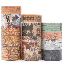 Load image into Gallery viewer, Vintage_Wide_Washi_Tape_Map_Stamp_Patterns_Grils_25mm_3m