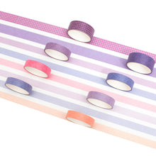 Load image into Gallery viewer, Violet_Basic_Solid_Color_Washi_Tape_Set_Grid_Plaid_Nature_Morandi_15mm_8Rolls