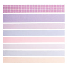 Load image into Gallery viewer, Violet_Basic_Solid_Color_Washi_Tape_Set_Grid_Plaid_Nature_Morandi_15mm_8Rolls