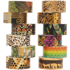 Wild_Animals_Washi_Tape_Gold_Foil_15mm_3m