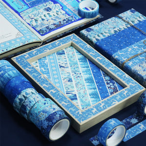 Winter_Washi_Tape_Set_Snowflake_Season_Blue_White_Cold_Holiday_Girl_15mm_10Rolls