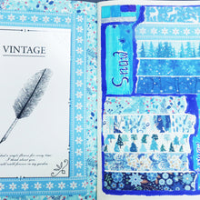 Load image into Gallery viewer, Winter_Washi_Tape_Set_Snowflake_Season_Blue_White_Cold_Holiday_Girl_15mm_10Rolls